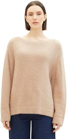 Oversized gebreide pullover met ribboorden