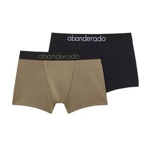 Abanderado Sensitive Boxershorts, zwart, Kaki, XL/56 (2-pack) voor heren