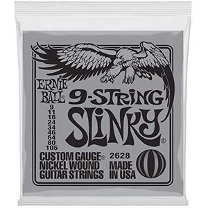 Ernie Ball P02628 Slinky 9-String Nickel Wound Electric Guitar Strings - 9-105 Gauge