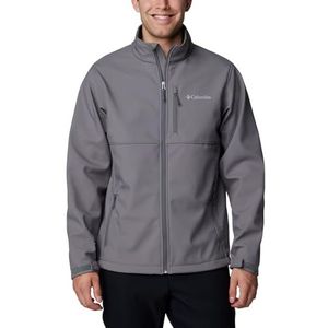 Columbia Mens Ascender Softshell Full Zip Rain Jacket, City Grey, Small