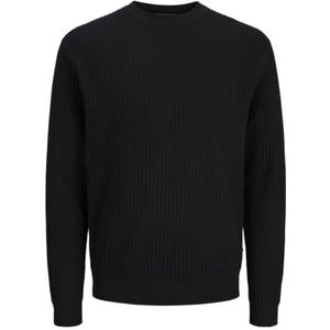 JACK & JONES Jprblubarkley Knit Crew Neck Ch, zwart, XS