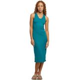 Urban Classics Damesjurk met op de rug gekruiste bandjes voor vrouwen, midi, mouwloos, rib, maat XS - 5XL, watergreen, L