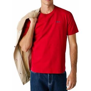 Pepe Jeans Heren Contrast Connor T-Shirt, Rood (Rugby RED), L, Rood (Rugby Rood), L