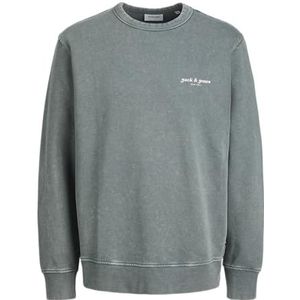 JACK & JONES Jjedover Print Sweat Crew Neck, stormy weather, S