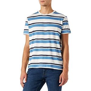 Springfield T-shirt met korte mouwen, normale pasvorm, middenblauw, heren, Medium Blauw, S