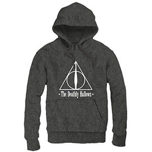 Harry Potter MEHAPOMSW004 Sweatshirt met capuchon, antraciet melange, XL heren, antraciet gemêleerd, XL