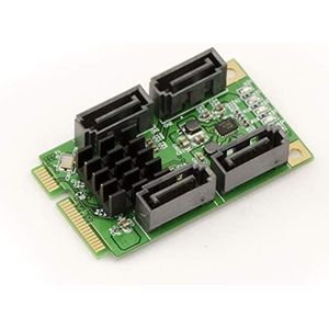 KALEA-INFORMATIQUE Mini PCI Express 4-poorts SATA 3.0 6G-controllerkaart met Marvell-chipset
