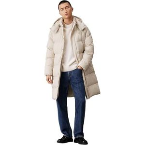 Calvin Klein - Essentials - Lange Parka - Grijs - Met Capuchon