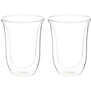 DELONGH 5513214611 geïsoleerde latte macchiato-glas set van 2, Transparant