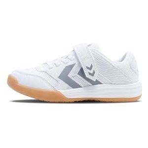 hummel MULTIPLAY Stabiele VC JR Sneaker, wit/grijs, 0.5 UK, Wit Grijs, 32.5 EU