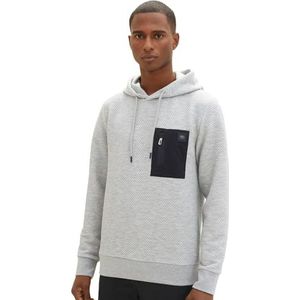 TOM TAILOR Sweatshirt voor heren, 12035 - Grey Heather Melange, L