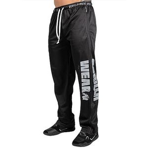 Gorilla Wear Mesh-broek met logo, zwart, bodybuilding en fitnessbroek voor heren