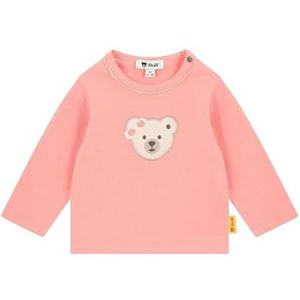 Steiff T-shirt met lange mouwen, EU maat 56, perzikbloesem, sweatshirt met lange mouwen voor kinderen, babybovendeel, ideaal basic shirt, comfortabel en zacht, wasmachinebestendig, peach blossom, 56