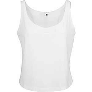 Build Your Brand Dames oversized tanktop T-shirt voor dames, wit, L
