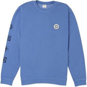 Hurley Lichtgewicht badstof fleece crew sweatshirt voor heren, Shoreline, M