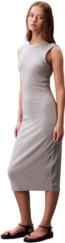 Calvin Klein - Bodycon Jurk - Midi - Zwart - Katoen/Elastaan