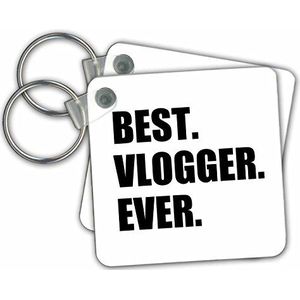 3dRose Beste Vlogger Ooit Fun Job Pride Gift Voor Werelds Grootste Vlogging Werk Sleutelhanger, 6 cm, Varieert