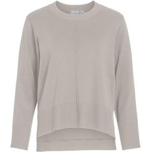 Viostria O-hals L/S Knit Top-Noos, Zilvergrijs, XXL