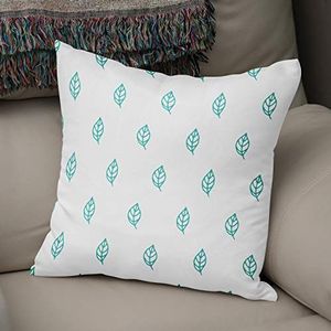 Bonamaison Decoratieve kussenhoes Turquoise & wit, werpkussenhoezen, decoratieve kussenslopen voor woonkamer, bank, slaapkamer, maat: 43x43 cm - ontworpen en vervaardigd in Turkije
