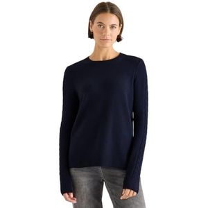 Cecil - Trui - Urban dark blue - Met Ronde Hals en Ribboorden