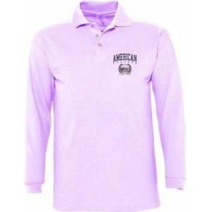 American College Sweatshirt met lange mouwen, Lila, damespolo, maat L, model AC9, 100% katoen, Paars, L