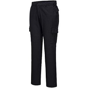 Portwest S231 Stretch Slim Fit Combat Broek, Normaal, Zwart, Grootte 30