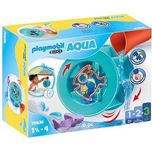 Playmobil 1.2.3 Aqua - Waterwervelrad met babyhaai 70636