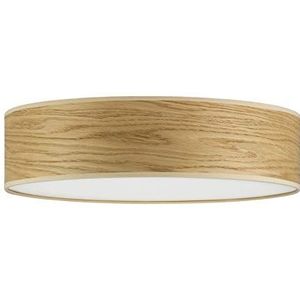 Sotto Luce Tsuri plafondlamp - Scandinavische stijl - eikenfineer - witte voet - 3 x E27 lamphouders - Ø 40 cm
