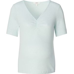 ESPRIT Maternity Pointelle T-shirt van biologisch katoen, Pastel Blue - 435, M