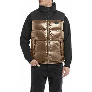 Replay Heren gewatteerd vest comfort fit, 557 EARTH, L