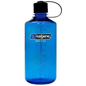 Nalgene Sustain Tritan BPA-vrije waterfles gemaakt van materiaal afgeleid van 50% plastic afval, 32 oz, smalle mond, leisteen blauw