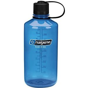 Nalgene Sustain Tritan BPA-vrije waterfles gemaakt van materiaal afgeleid van 50% plastic afval, 32oz, smalle mond, leisteen blauw