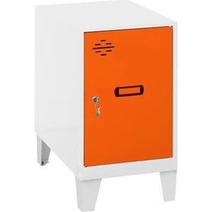 SimonRack Spind, metaal, wit/oranje, 575 x 400 x 500 cm