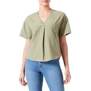 Viprisilla V-hals S/S Top, oil green, 44