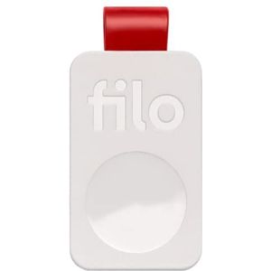 Filo Dag, Bluetooth-sleutelvinder, verwisselbare accu, voor iOS en Android, wit
