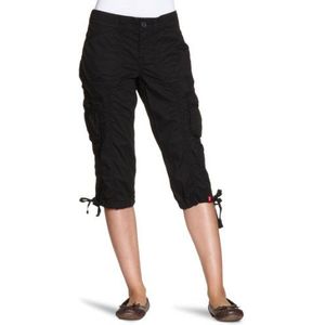 edc by ESPRIT Damesbroek/Capri & 7/8 normale tailleband, 061CC1B009, zwart (001 black), 40