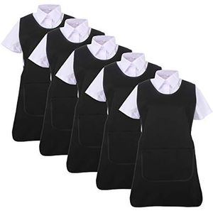 MISEMIYA - Pack*5 stuks - Schort Reiniging Uniform Werk Kliniek Medisch Veterinaire Reiniging Sanitair HoSTELERIA- Ref.868, Zwart 21, XL
