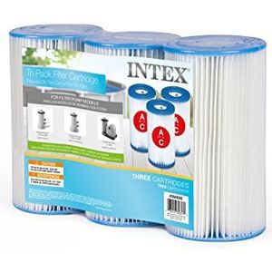 Intex FBA_29003E Type A of C Filterpatroon voor zwembaden, Drie Pakken, 3-Pakket, Bruin/A