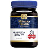 Manuka Health - Manuka Honing MGO 400+, 100% puur uit Nieuw-Zeeland met gecertificeerd methylglyoxal gehalte, 500 g (1 stuk)