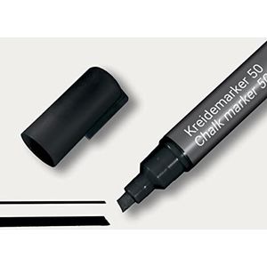 SIGEL BA180 Chalk Marker 50, beitelpunt 1-5 mm, Zwart