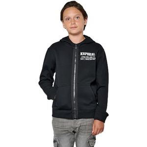 Kaporal, Sweatshirt voor jongens, regular fit, lange mouwen, capuchonkraag, model Mull, kleur donker beige, maat 16 jaar, Zwart, 8 Jaren