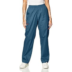 Dickies Steriele medische broek voor dames Handtekening elastische taille, scrubs, broek Elástica (U EU, Caribisch blauw, XL