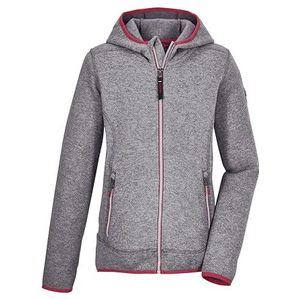 killtec meisjes Gebreid fleecejack/fleecejack met capuchon KOS 355 GRLS KNTFLC JCKT, grey, 116, 41771-000