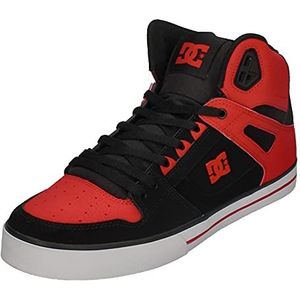 DC Pure Wc Skate Schoen voor heren, Vurige Rood Wit Zwart, 50 EU