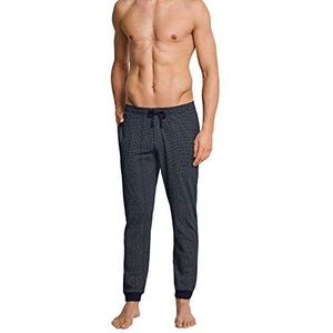 Schiesser Mix & Relax broek voor heren, lange manchetten, pyjamabroek, blauw (donkerblauw gem 835), Large (52)