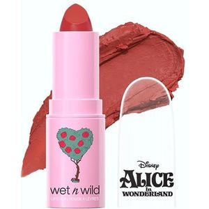 Wet n Wild Alice in Wonderland Lipstick, Hoog-Gepigmenteerde Langdurige Lipstick voor een Zijdezachte Satijnen Afwerking, Doordrenkt met Vitamine E, Geschilderde Rozen Tint