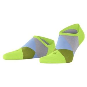 Burlington Clyde Sneakersokken voor heren, ademend katoen met platte naad, drukvrije teen, Argyle, modieus, one-size fits all, als cadeau, 1 paar, groen (Acid 7238), 40-46 EU