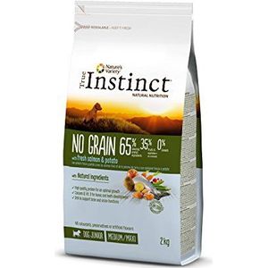 True Instinct No Grain Nature's Variety – graanvrij voer voor junior-hond M-Maxi met zalm, 2 kg