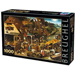 Puzzel 1000 stukjes Brueghel Pieter Vlaemse spreekwoorden (Thema: Kunst, Aantal stukjes: 1000)