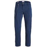 Jack & Jones, Heren, Broeken, Blauw, Maat: W32 L32 Katoen,